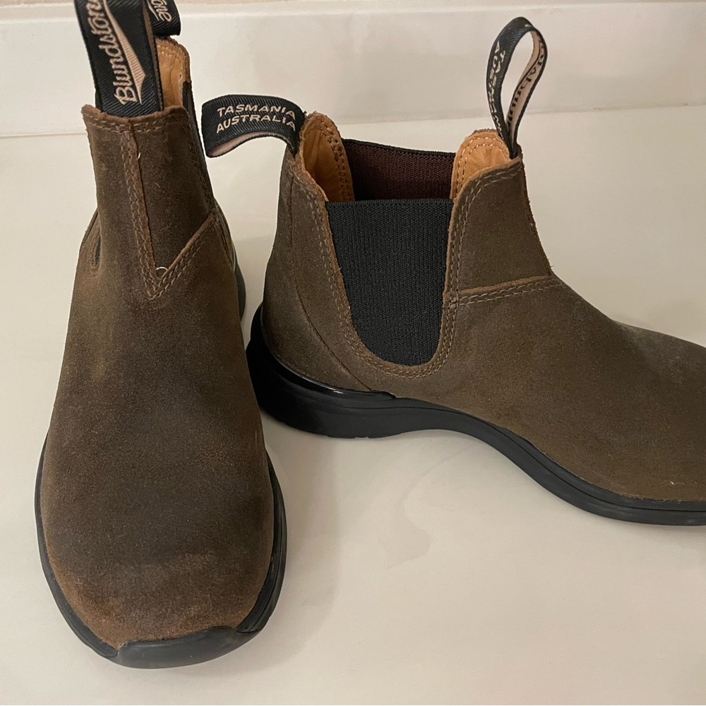 Blundstone Women Chelsea Brown Leather Boots